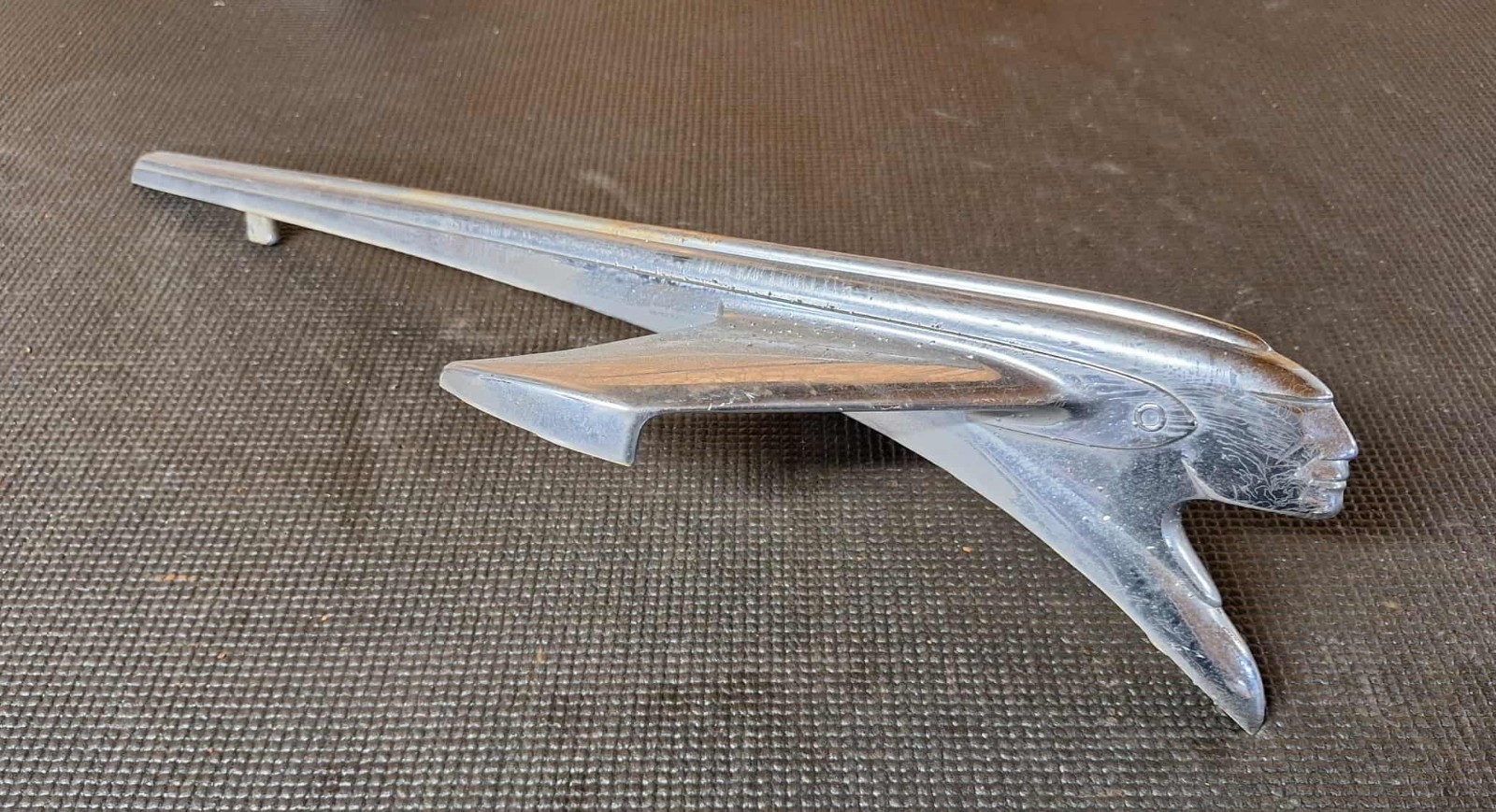 1950 Pontiac Hood Ornament Flying Indian Winged Chief 513747