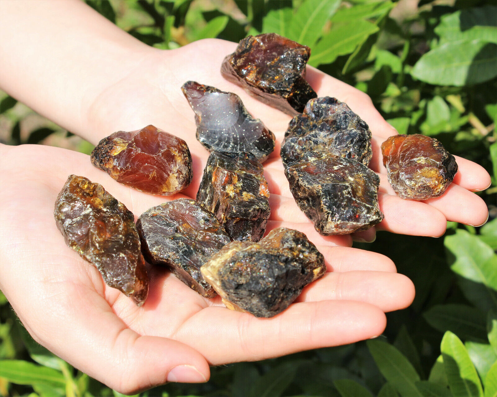 Indonesian Raw Amber: Choose Size (A Grade, Natural Rough Black Amber Crystals)