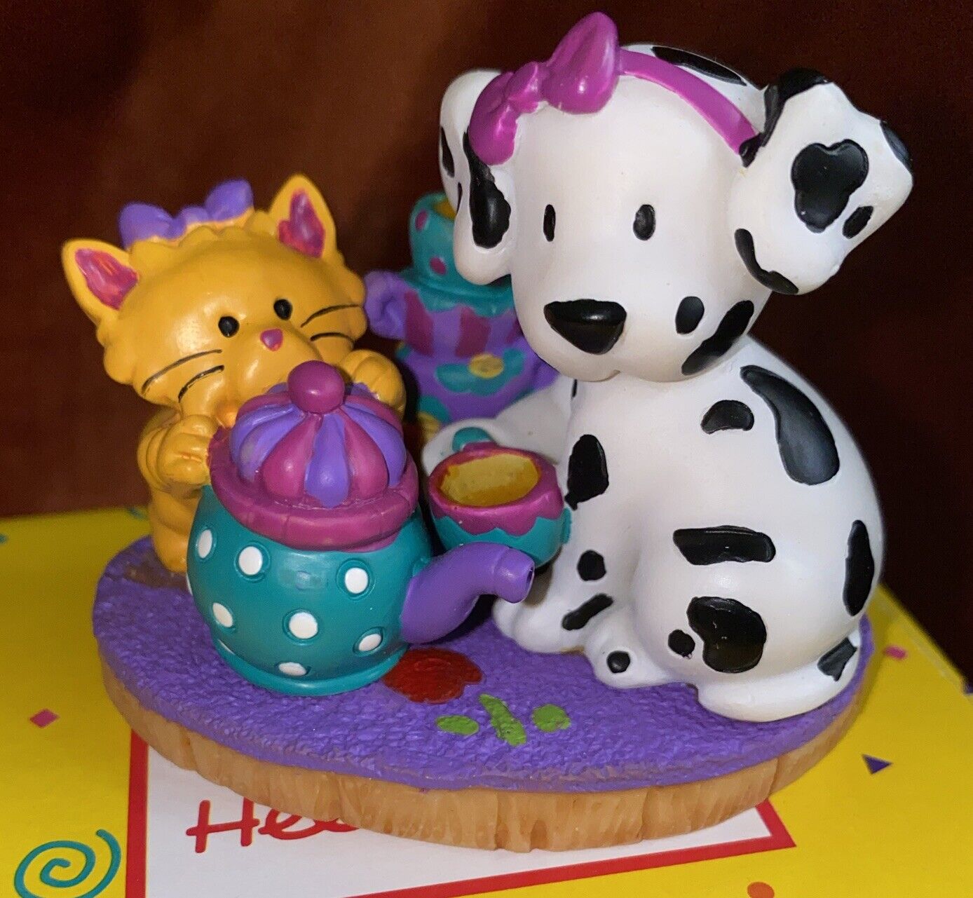 Spottie Dottie & Sassy Cat Teapot Figurine HELLO KITTY  1997 Sanrio Vanmark NIB