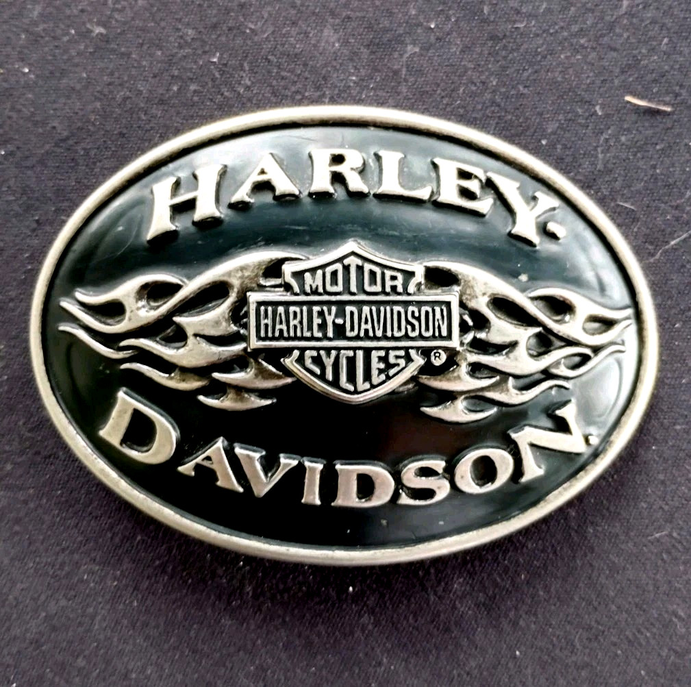 Harley-Davidson® 2012 Licensed Belt Buckle Black and Chrome Not Mint Great Shape
