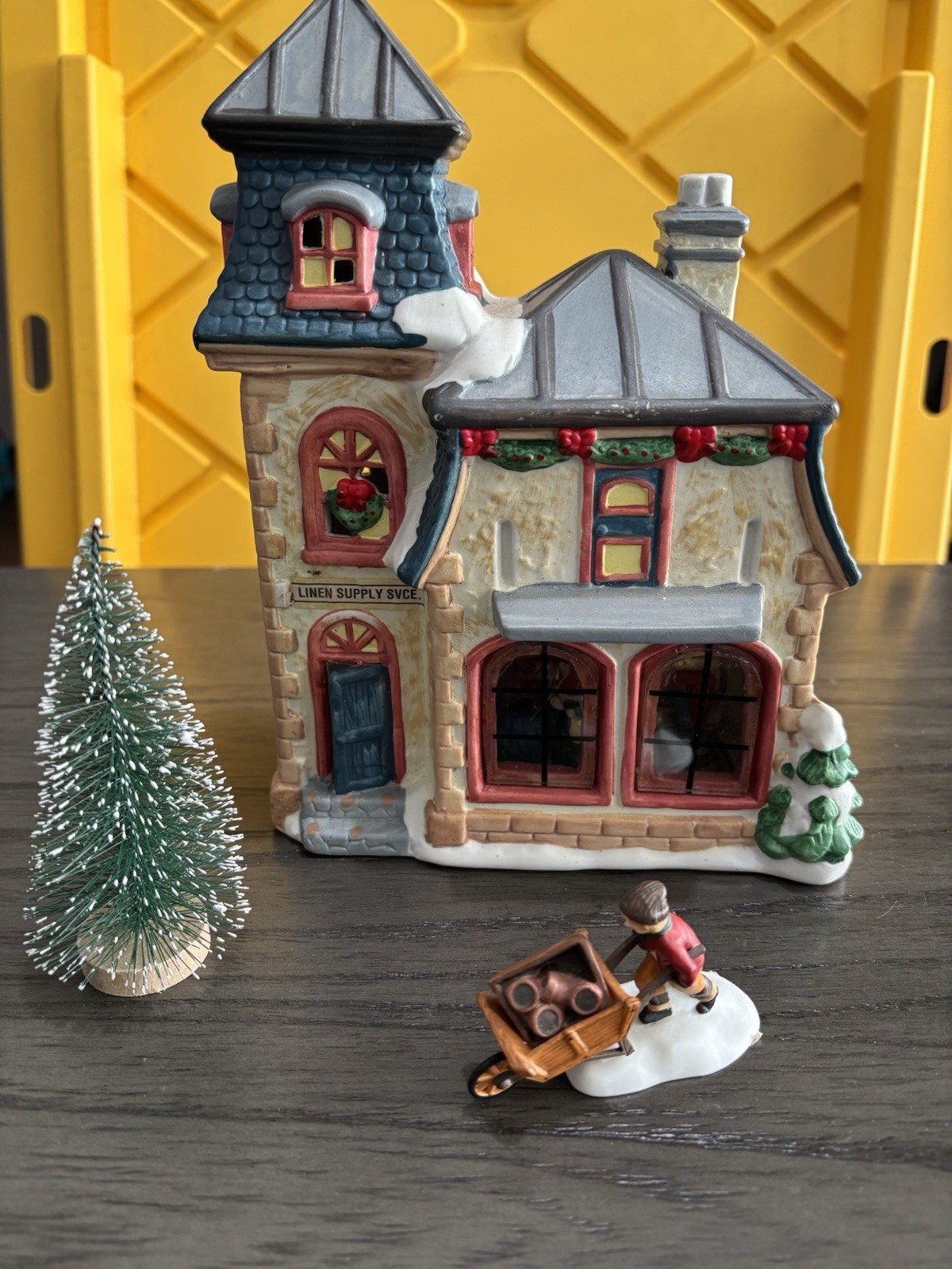Vintage Long Rich 1999 Christmas House Decoration Linen Supply Factory 3pc set
