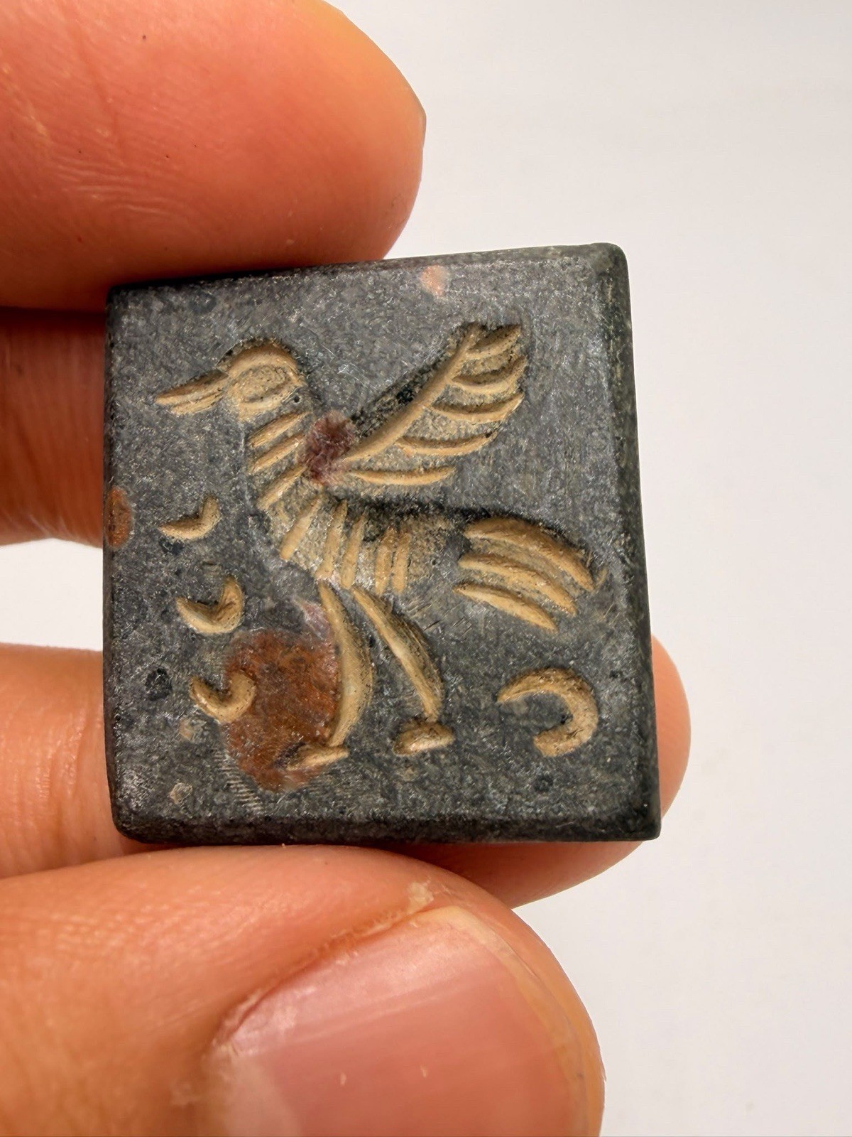 1st Century Years Old Ancient Roman   Stone Rare Carved Amulet Stamp