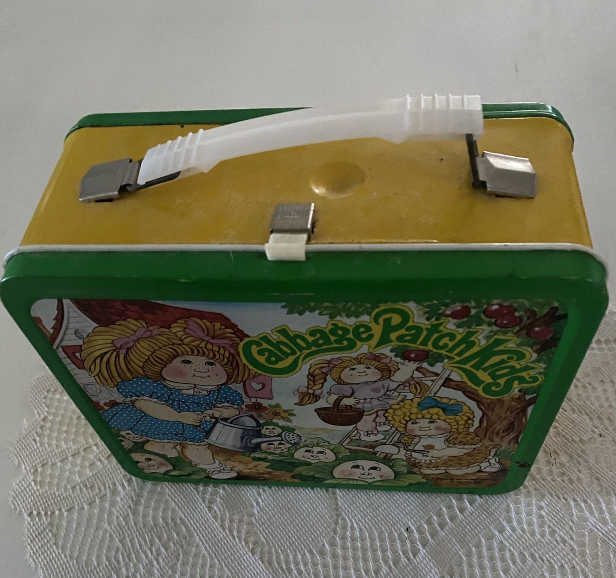 NOS 1980's Vintage 1983 Cabbage Patch Kids King-Seeley Metal Lunchbox w Thermos