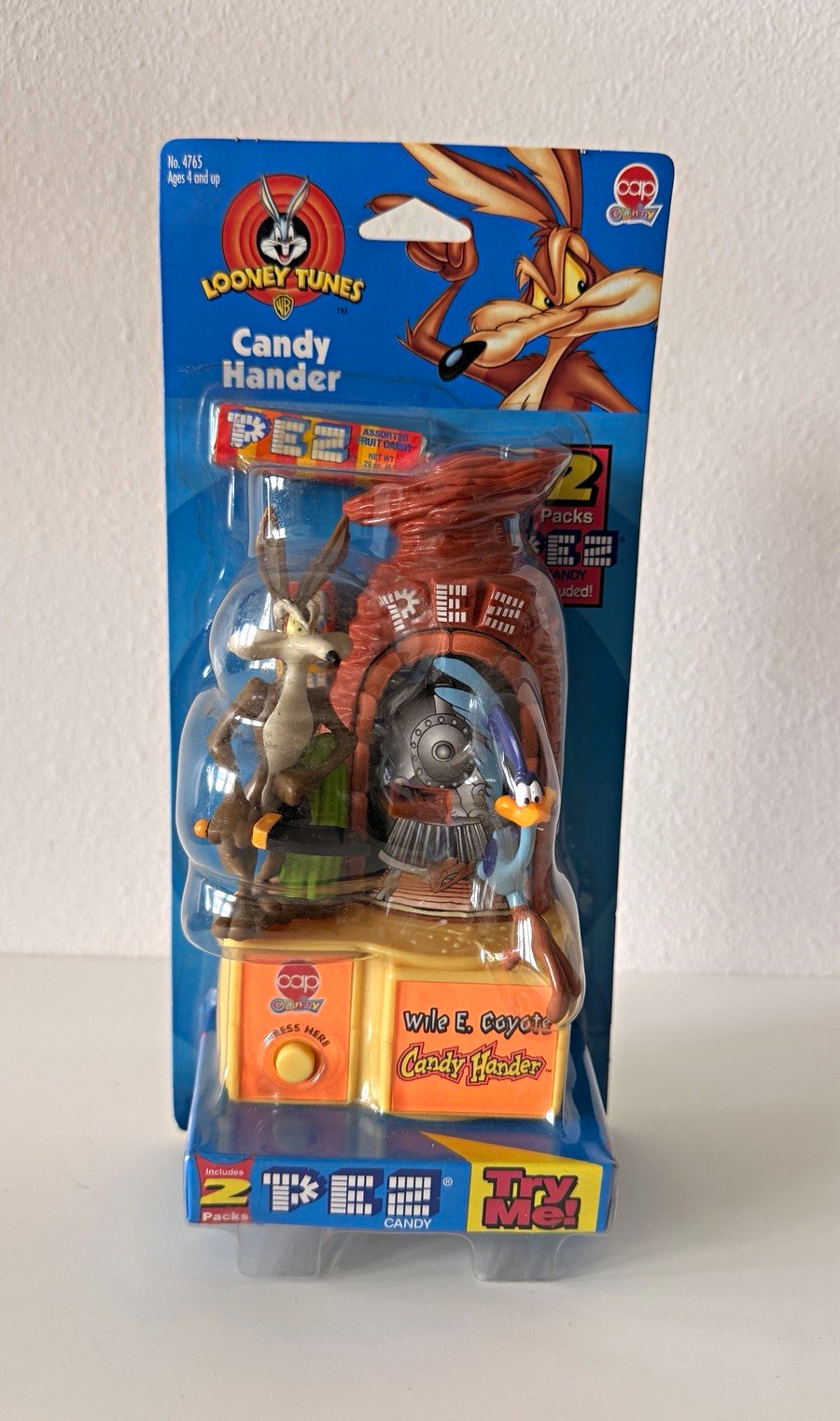Warner Brothers Looney Tunes Candy Handler PEZ Dispensers Wile E. Coyote 2 Pack