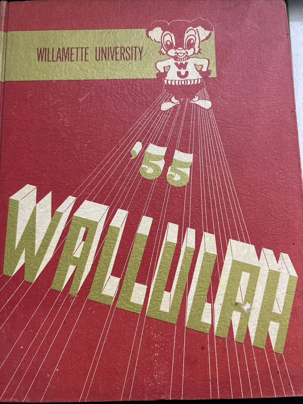 1955 Wallulah Yearbook Willamette University College Salem Oregon OR Capital HTF