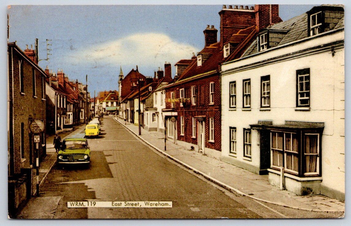 Antique UK Postcard WAREHAM East Street Dorset Frith Card 1968