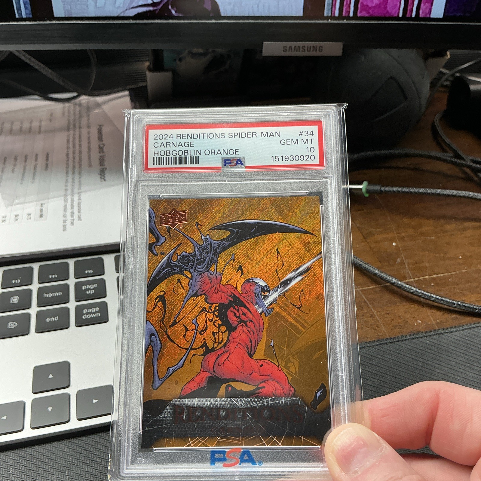 2024 Marvel Renditions Carnage #34 Hobgoblin Orange /299 PSA 10 Gem Mint