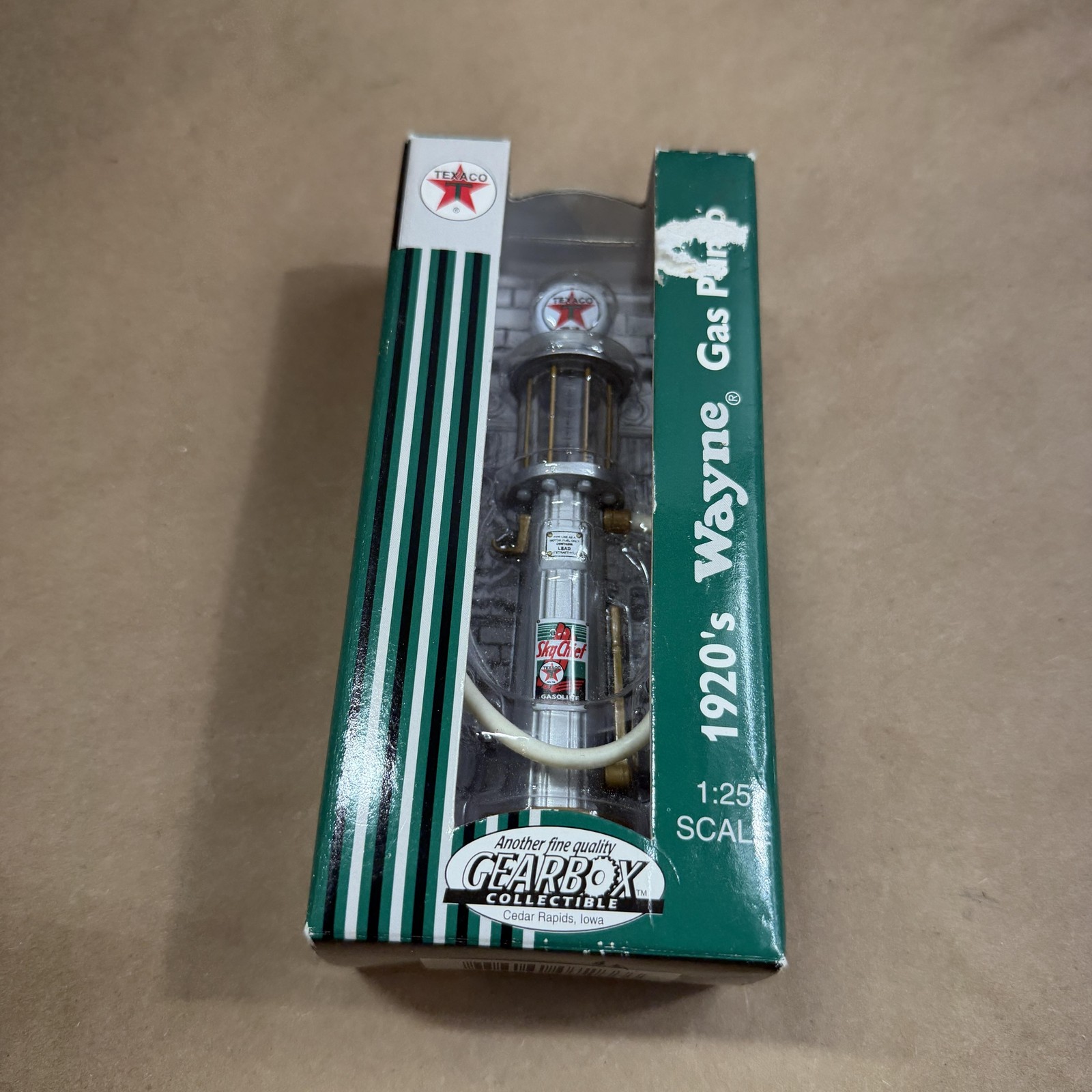 Texaco Gearbox 1920s Wayne Gas Pump Silver Die-Cast 1:25 Scale Boxed Limited