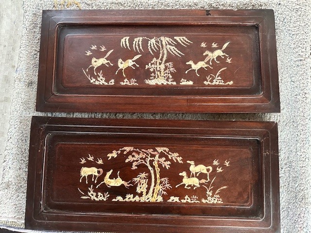 RARE Original Panels from Chinese Pavilion at the St. Louis 1904 World's Fair