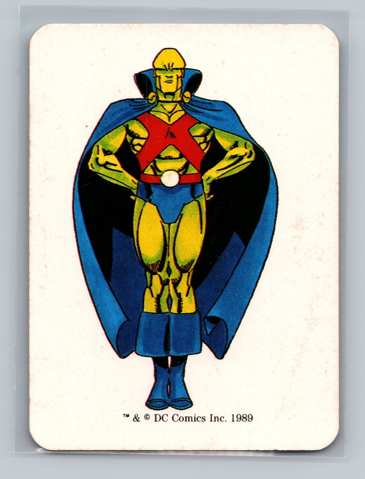 1989 Mayfair DC Heroes Martian Manhunter J\'onn J\'onzz Vintage Character Card