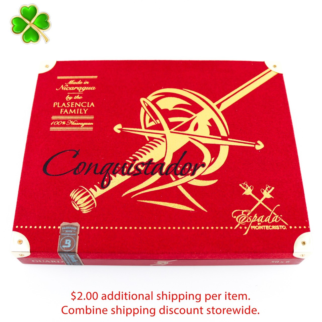 Montecristo Espada Conquistador Guard Empty Wood Cigar Box 8.75