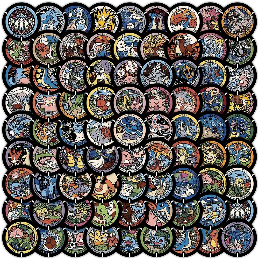 Pokemon Stickers 200 Pack Bulk 2x 108 Piece Glossy Japanese Sewer Manhole Decals