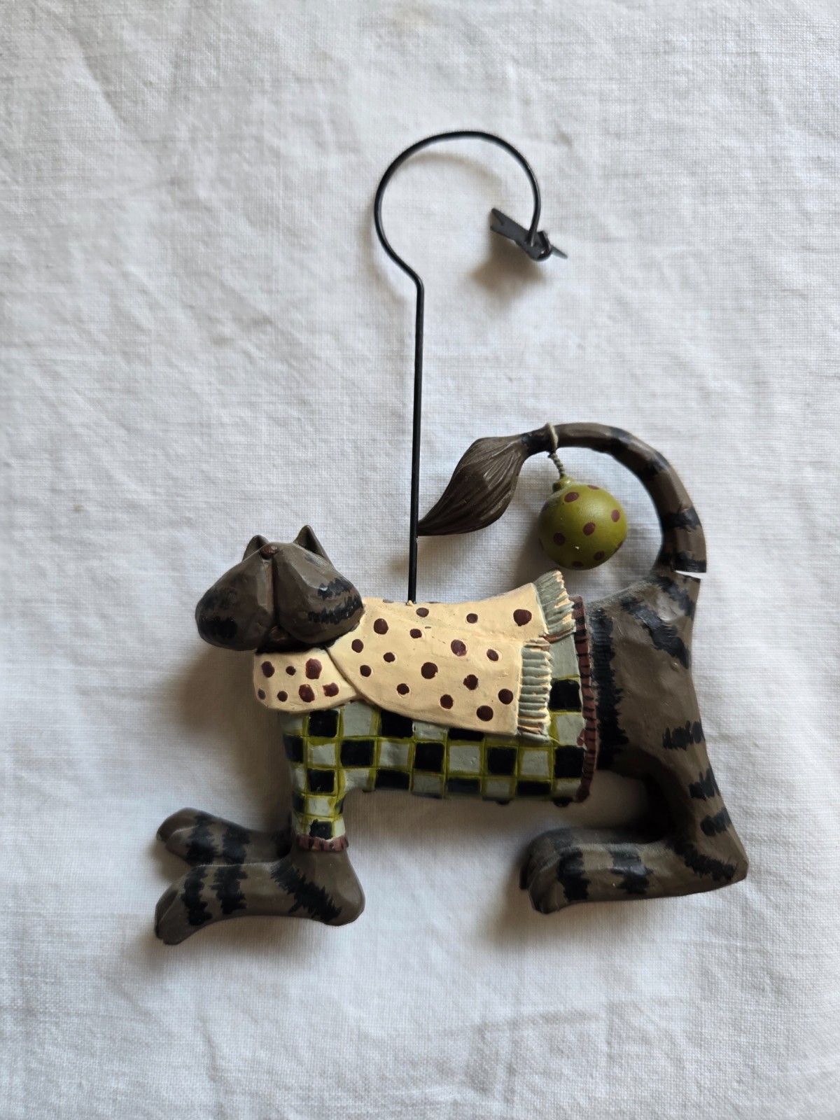 Williraye Studio Tabby Cat Folk Art Ornament  #FF