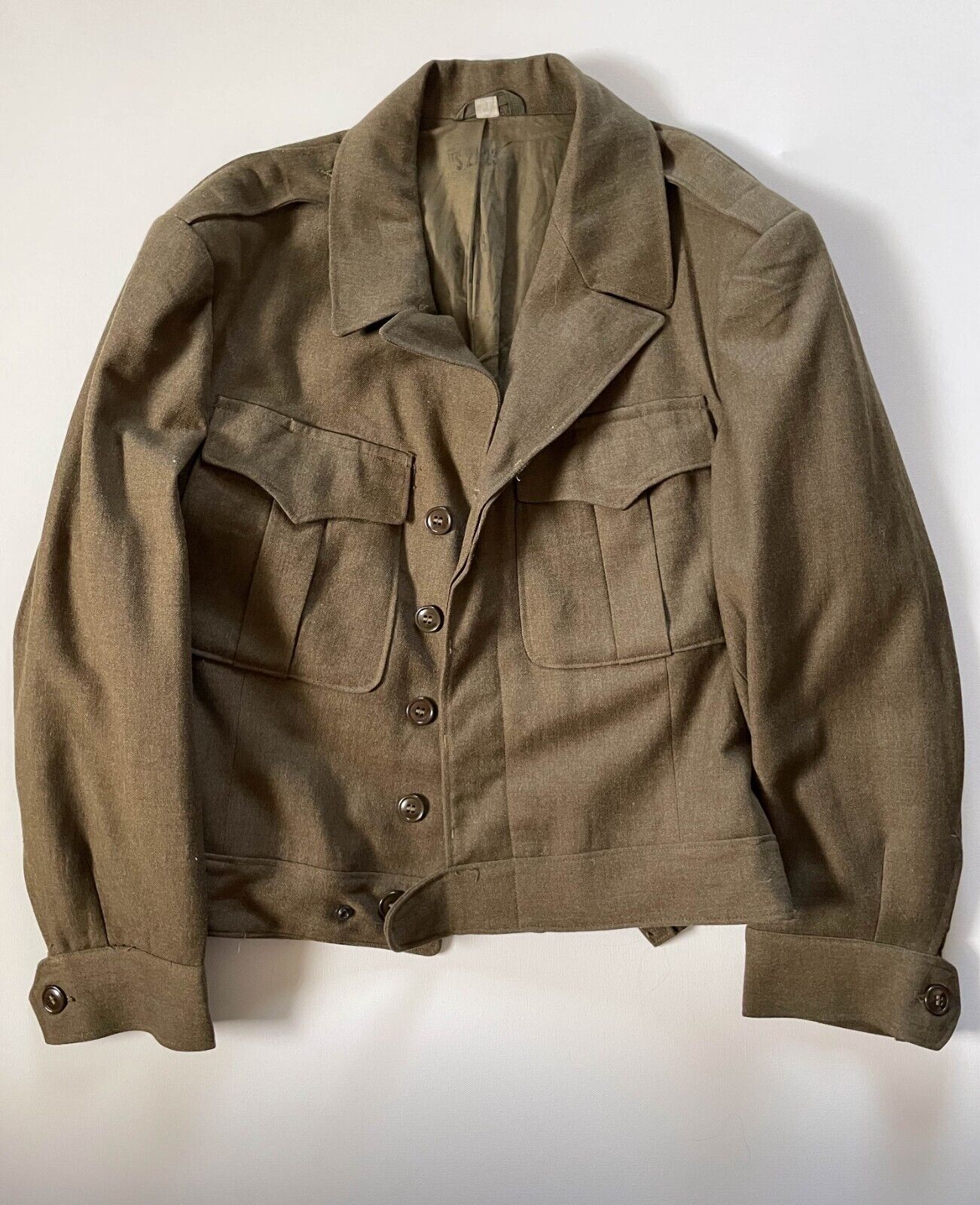 WWII U.S. Army Wool Field Jacket,WW2 IKE Jacket Size 40S Mens small 1944 READ