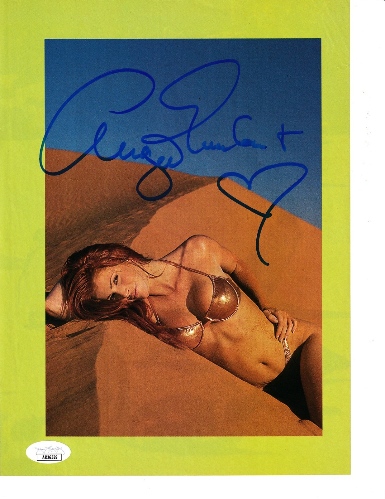 Angie Everhart signed Sports Illustrated Swimsuit issue 8x10 magazine photo JSA