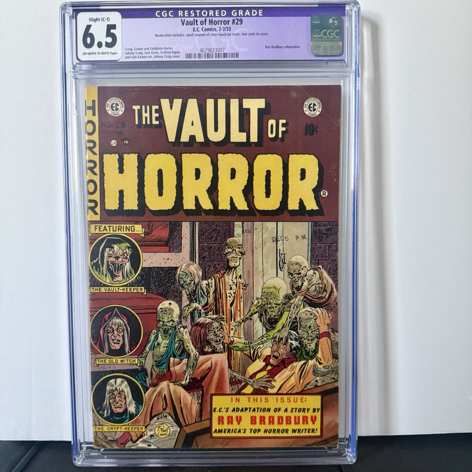 Vault of Horror 29 CGC 6.5 (R) OW/W EC Comics 1953 Pre Code Horror Johnny Craig
