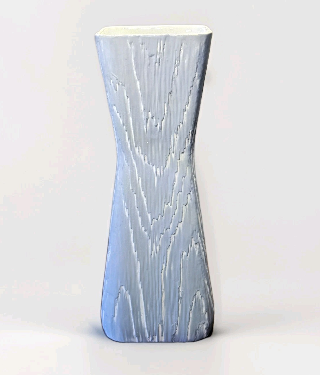 Vintage Shawnee Pottery USA Matte Grey Blue Fairy Wood 11 inch Vase 1211 