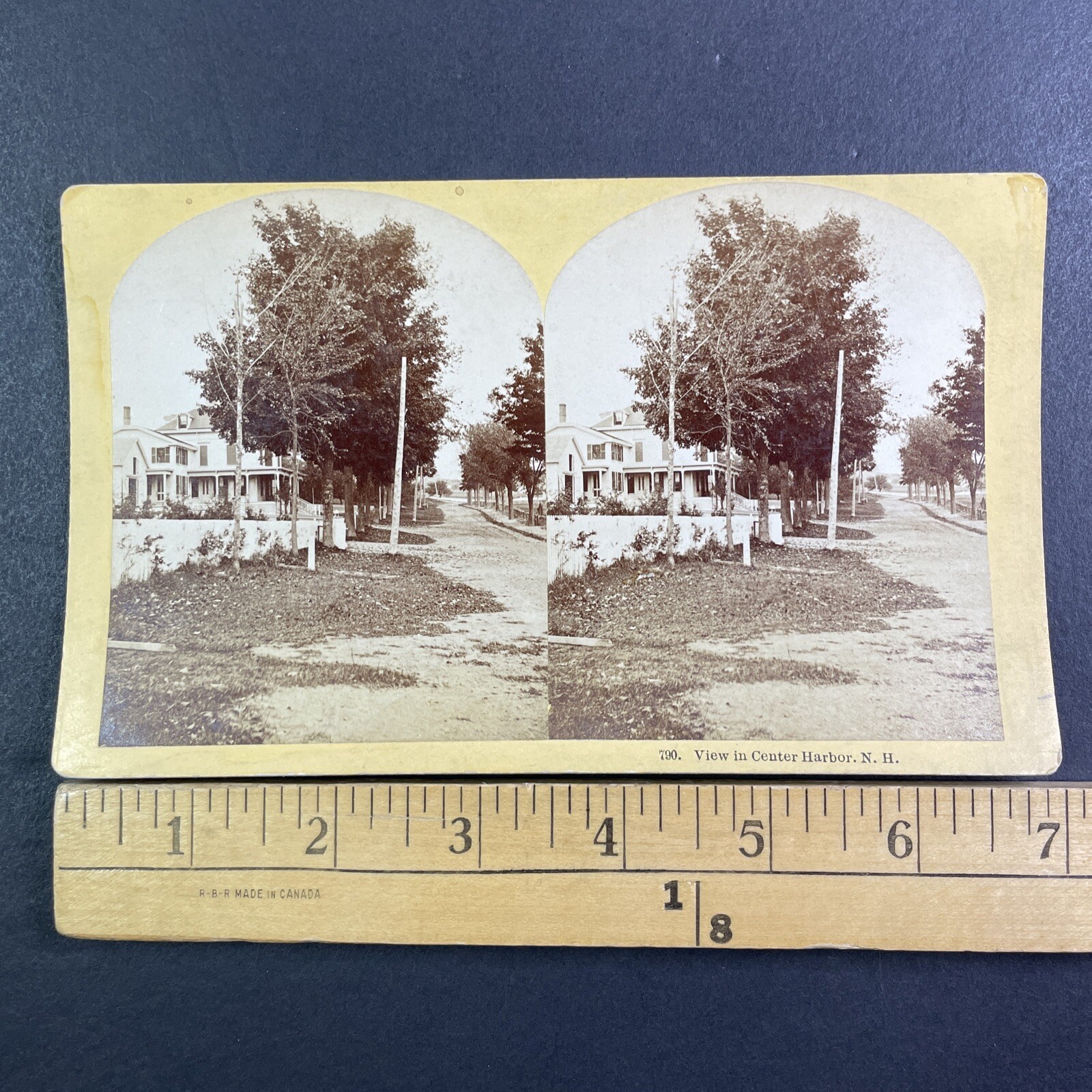 Center Harbor NH Stereoview Sutton House B. W. Kilburn 1880s New Hampshire
