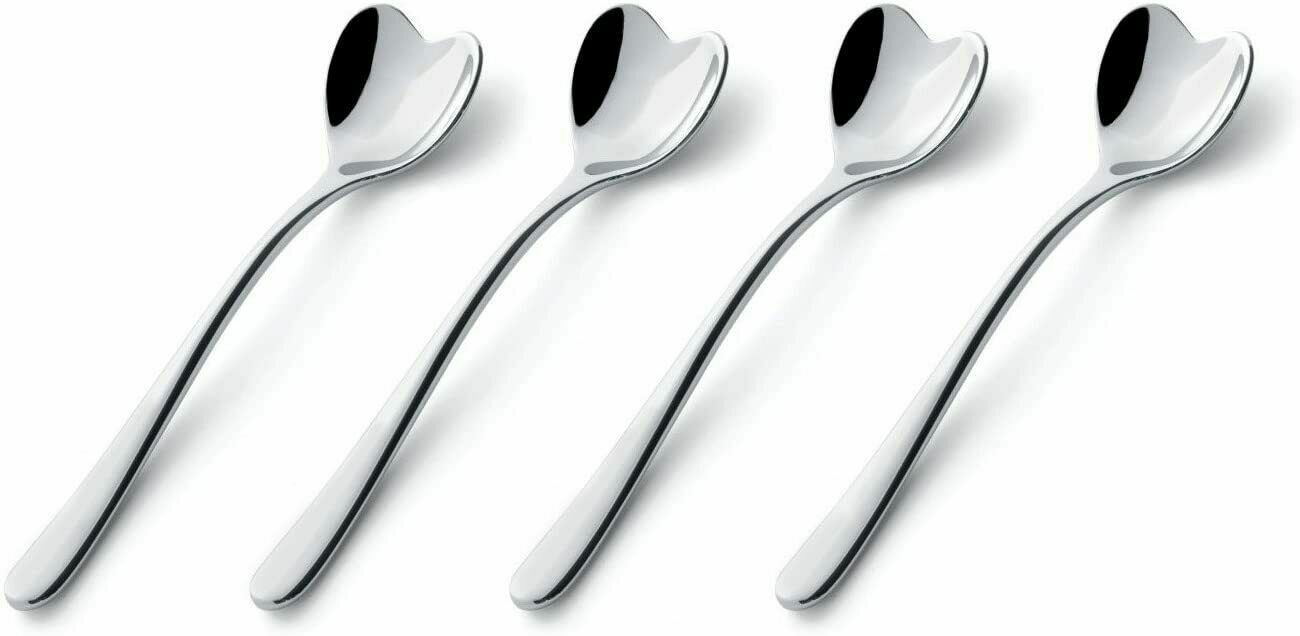 Set of 12 Italian Design ALESSI Spoon for Delta Heart Shaped Demitasse Spoons 5