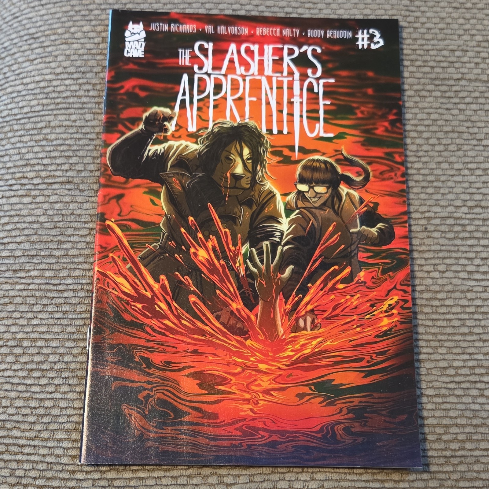 The Slasher\'s Apprentice #3 MAD Cave Studios Comic Book Val Halvorson Cover