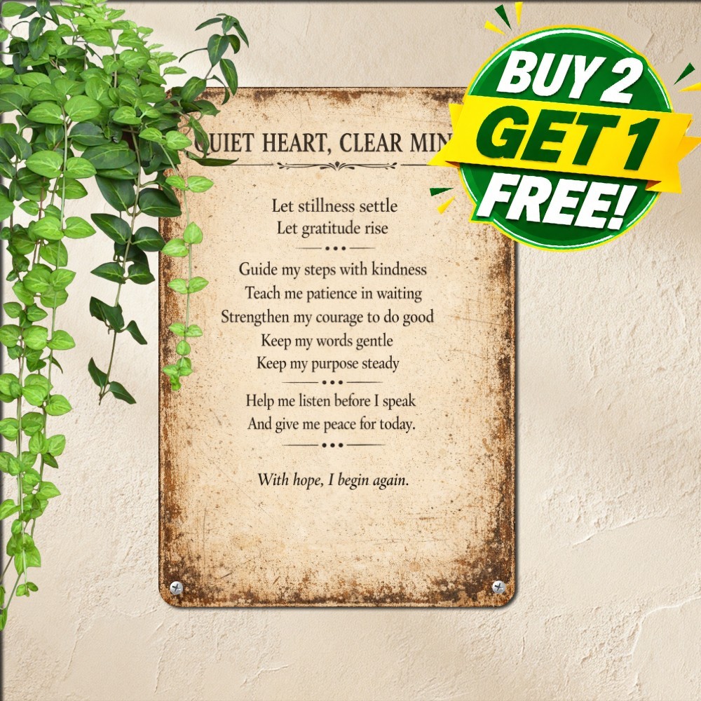Durable Outdoor Indoor Wall Art Sign Rustic Weatherproof Metal Tin Plaque
