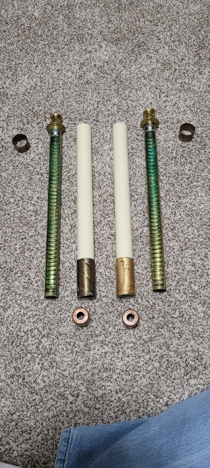 Kerry Mechanical Spring Loaded Church Alter Candle Tubes Set Of 2 Heavy Use