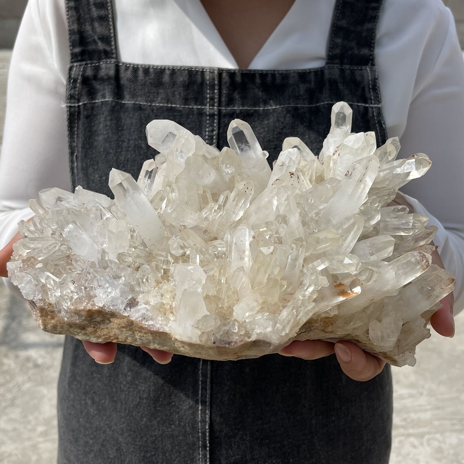 7.3LB Natural Clear Quartz Cluster Crystal Mineral Point Healing TQS9282
