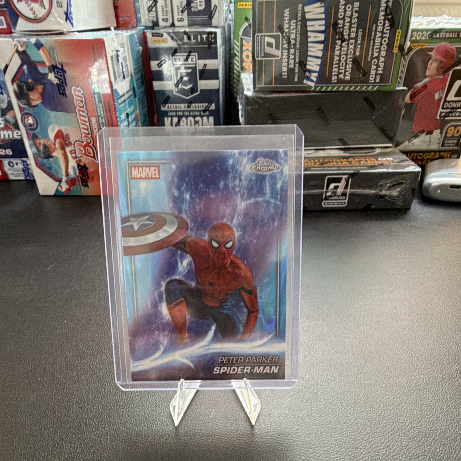 Topps 2016 Topps Chrome Marvel Phase Three #61 Spider-Man Peter Parker