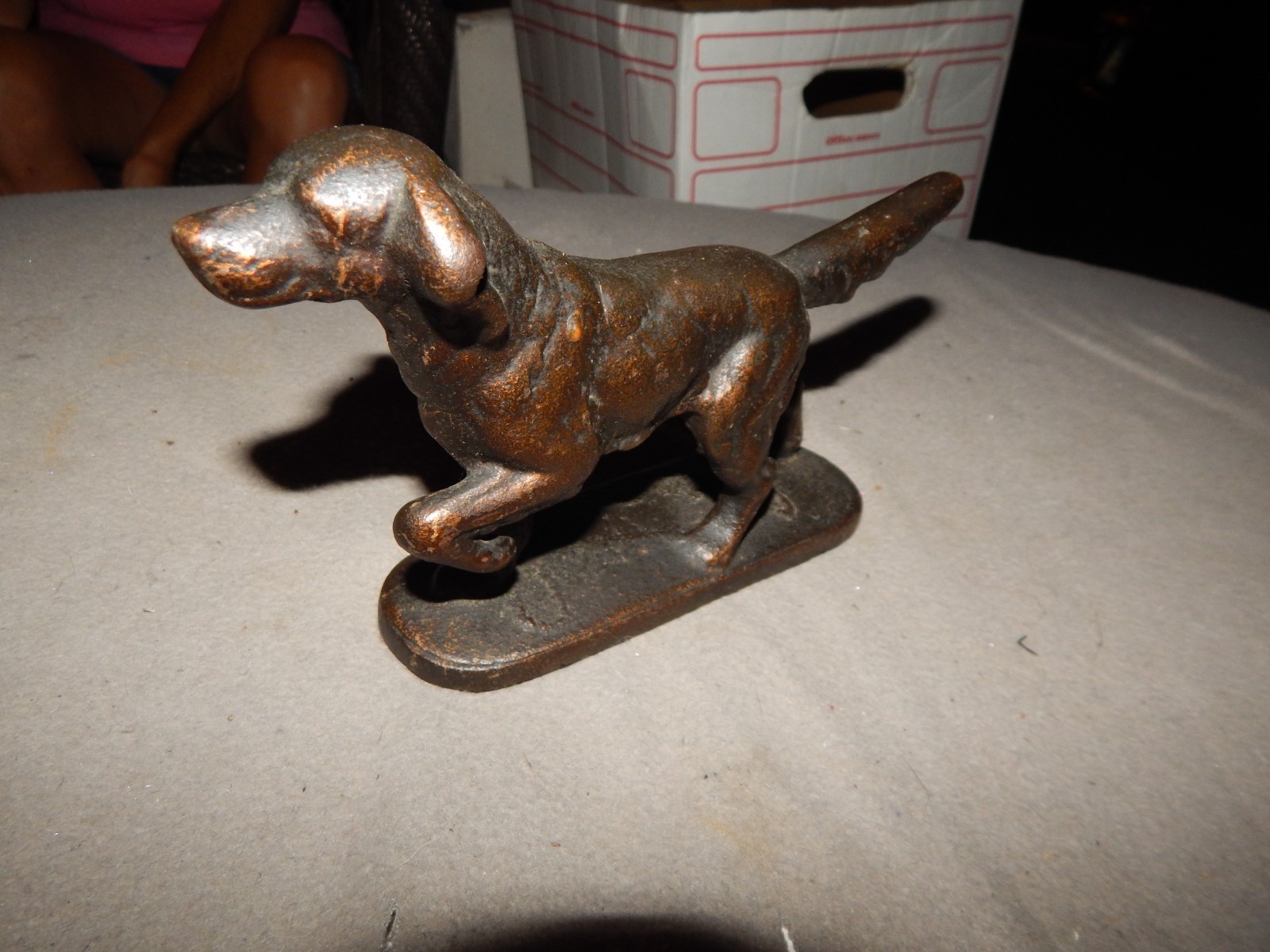 Vintage Brass/Bronze? Irish Setter Pointer Dog Figure Estate Find