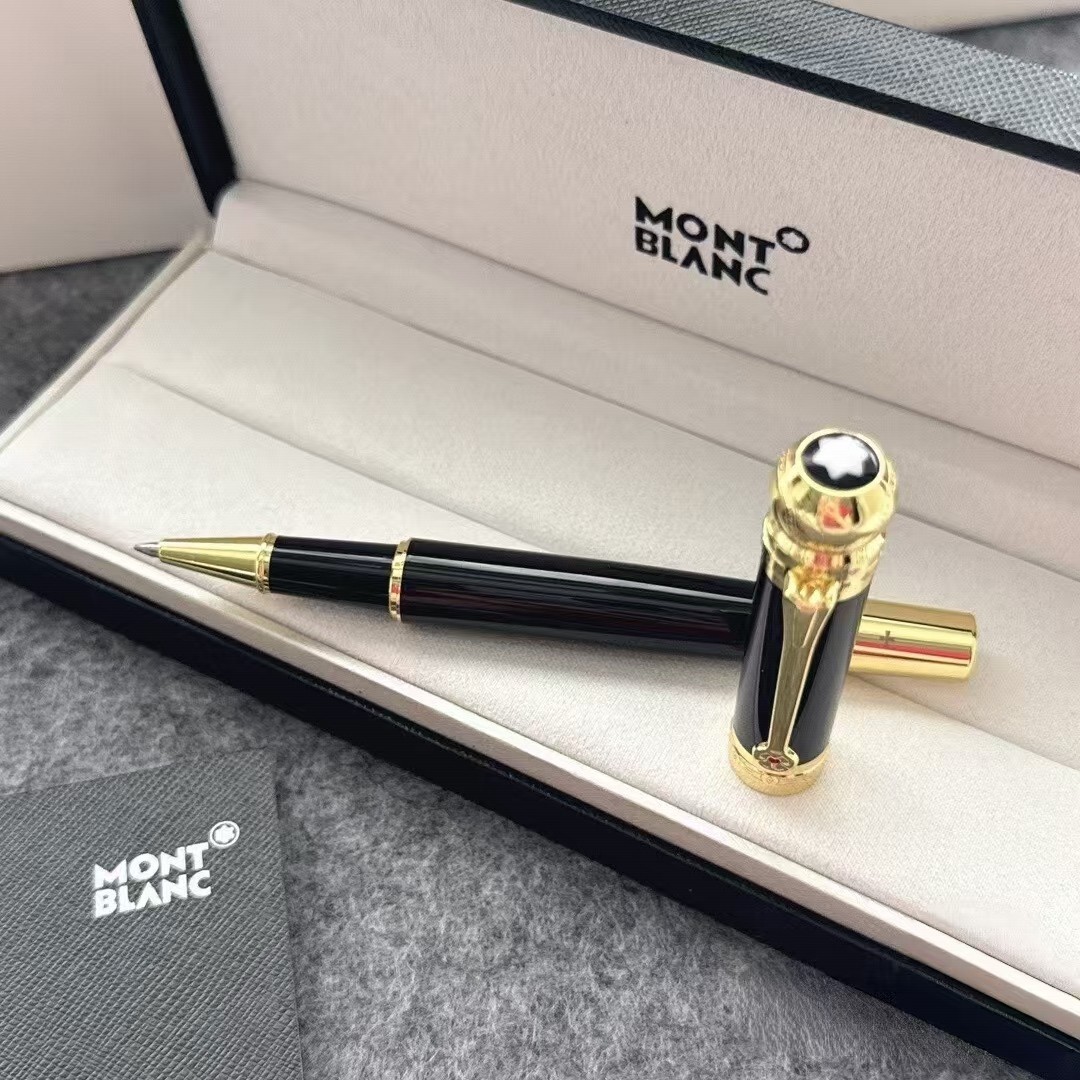 2026 New Mb Classic Roller pen 163 Gold/Black With Box 