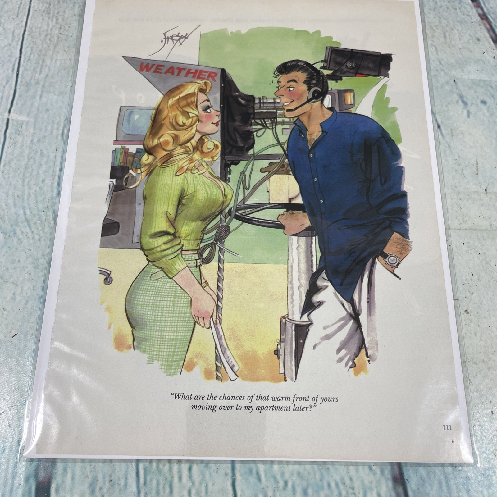1997 Sexy Adult Cartoon Warm Front Vintage Print Ad/Poster Pinup Art Magazine Pg