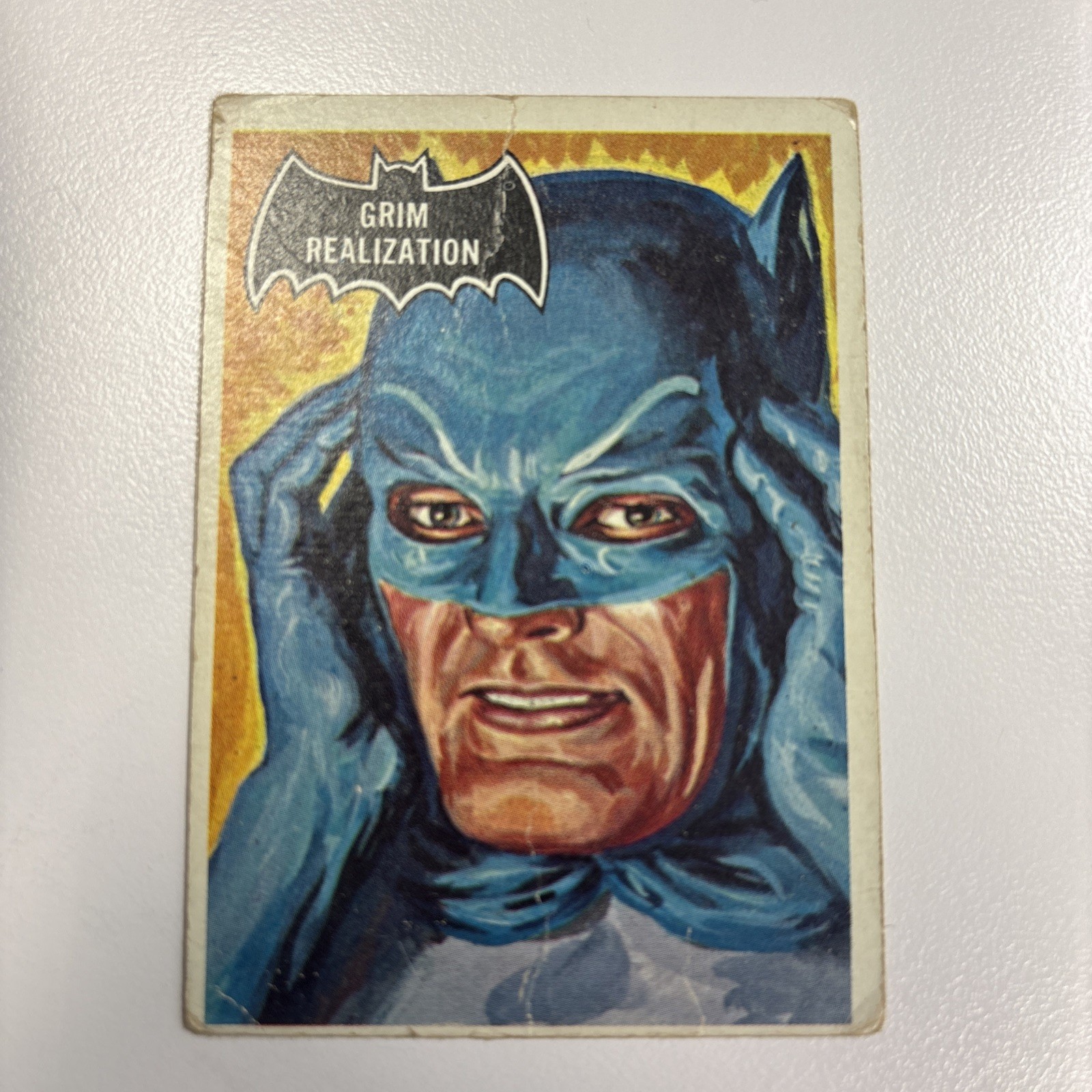 1966 Topps Black Batman Trading Card Grim Realization No. 7