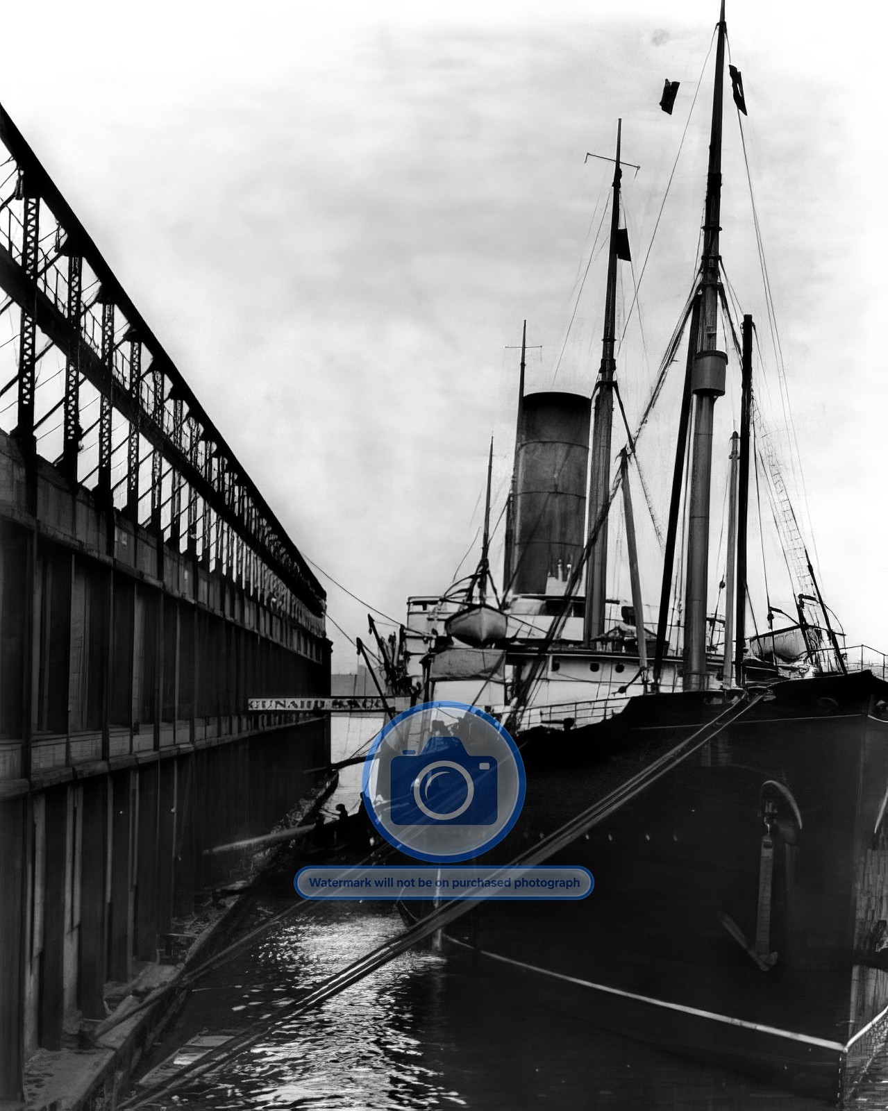 SS CARPATHIA RESCUE SHIP AT DOCK AFTER RMS TITANIC DISASTER TRAGEDY 8X10 PHOTO
