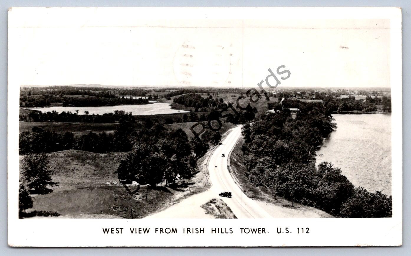 WA1/ Irish Hills Michigan RPPC Postcard c1940s View Observation Tower 217