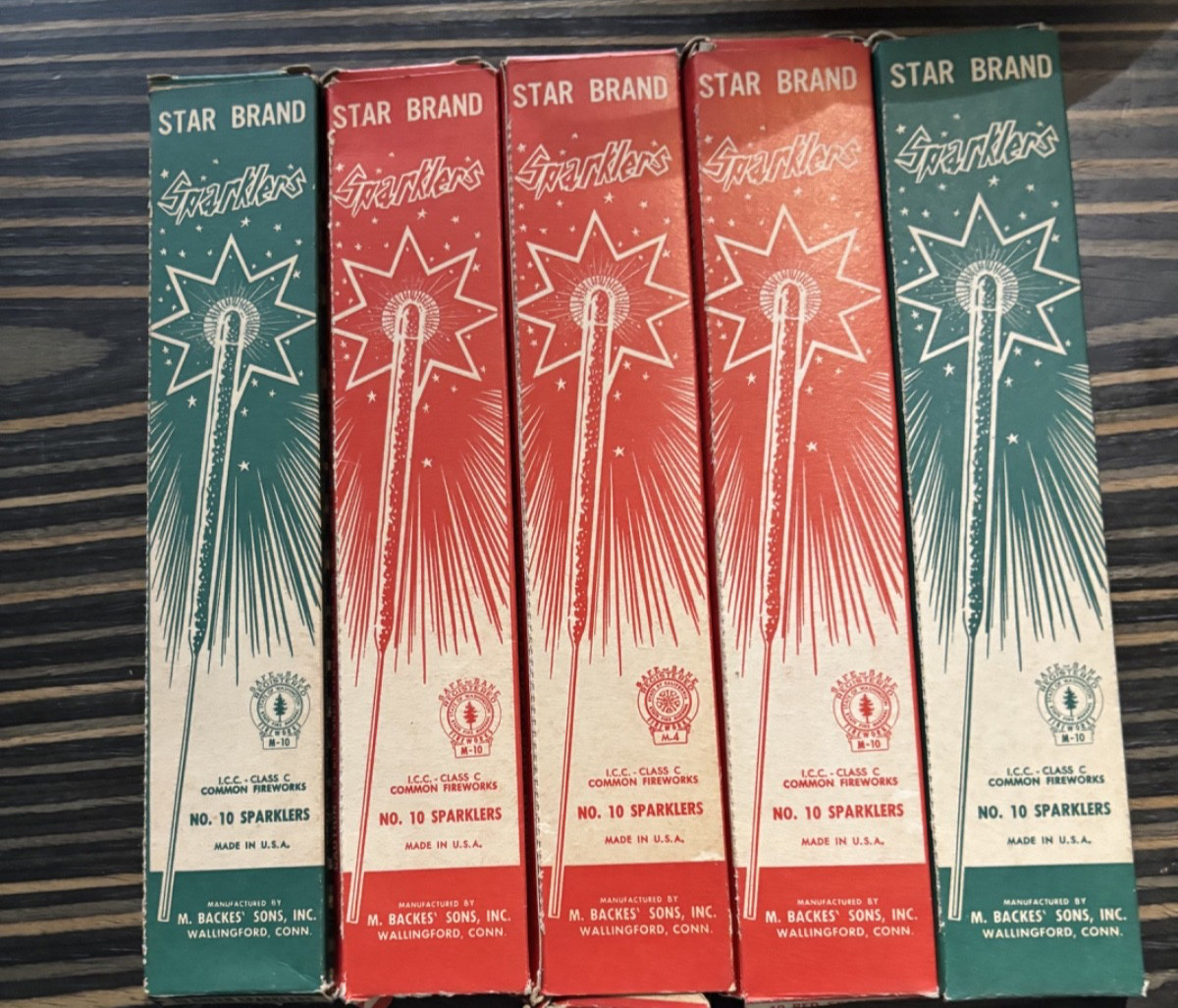 Vintage 1940\'s 50\'s  STAR BRAND Sparklers Boxes box ONLY Lot of 5