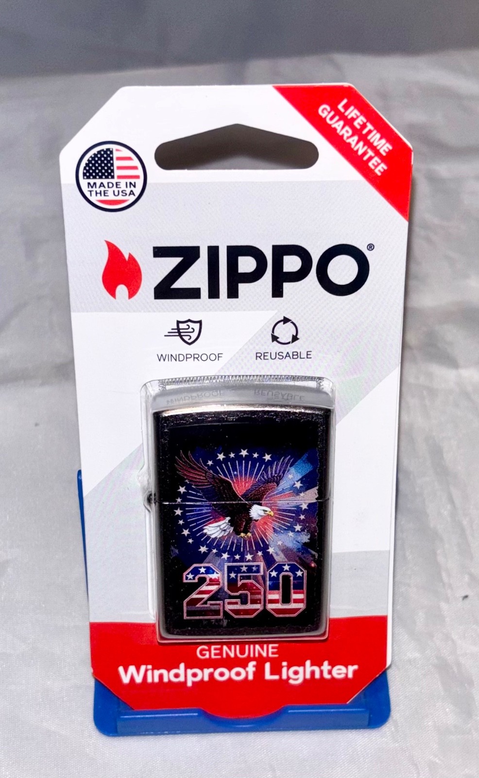 Genuine Windproof American 250th Bald Eagle America USA Design Zippo Lighter