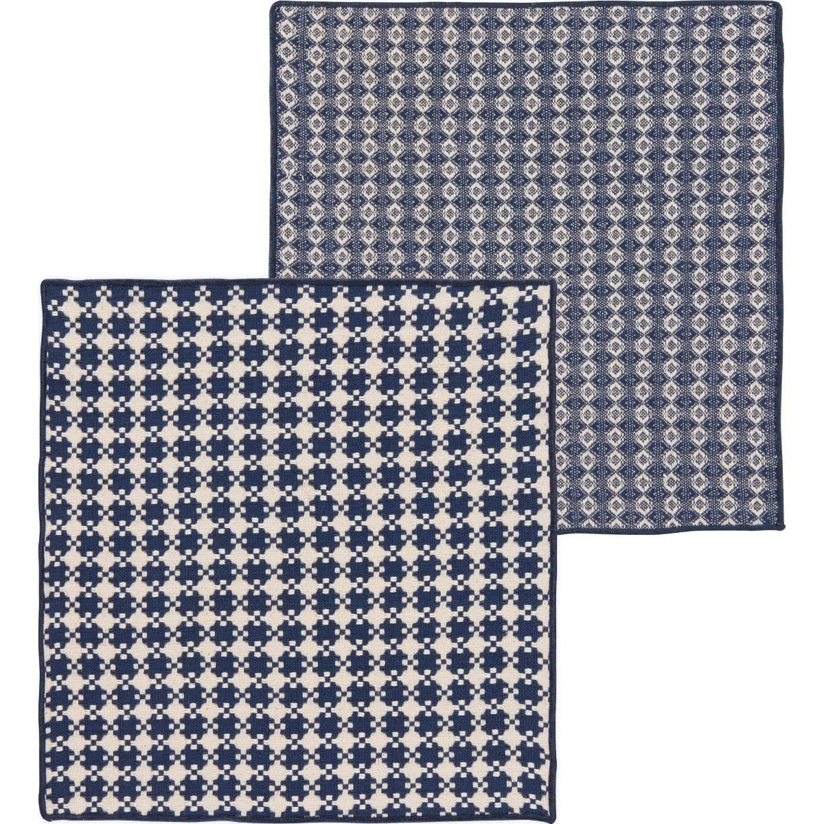 Now Designs Danica Heirloom Kitchen Towel Dishcloth Set of 2 - Midnight, Cotton