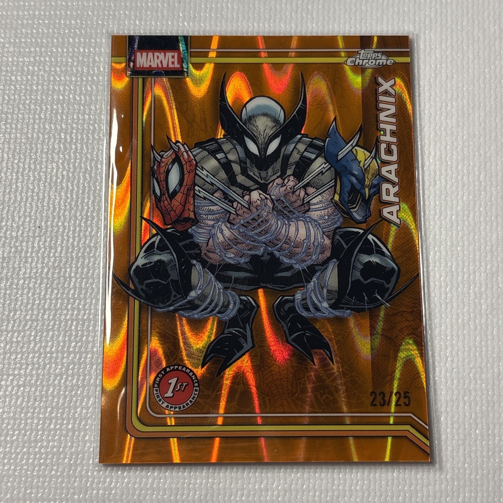 2026 Topps Chrome Marvel Arachnix Orange Raywave Refractor /25 #103
