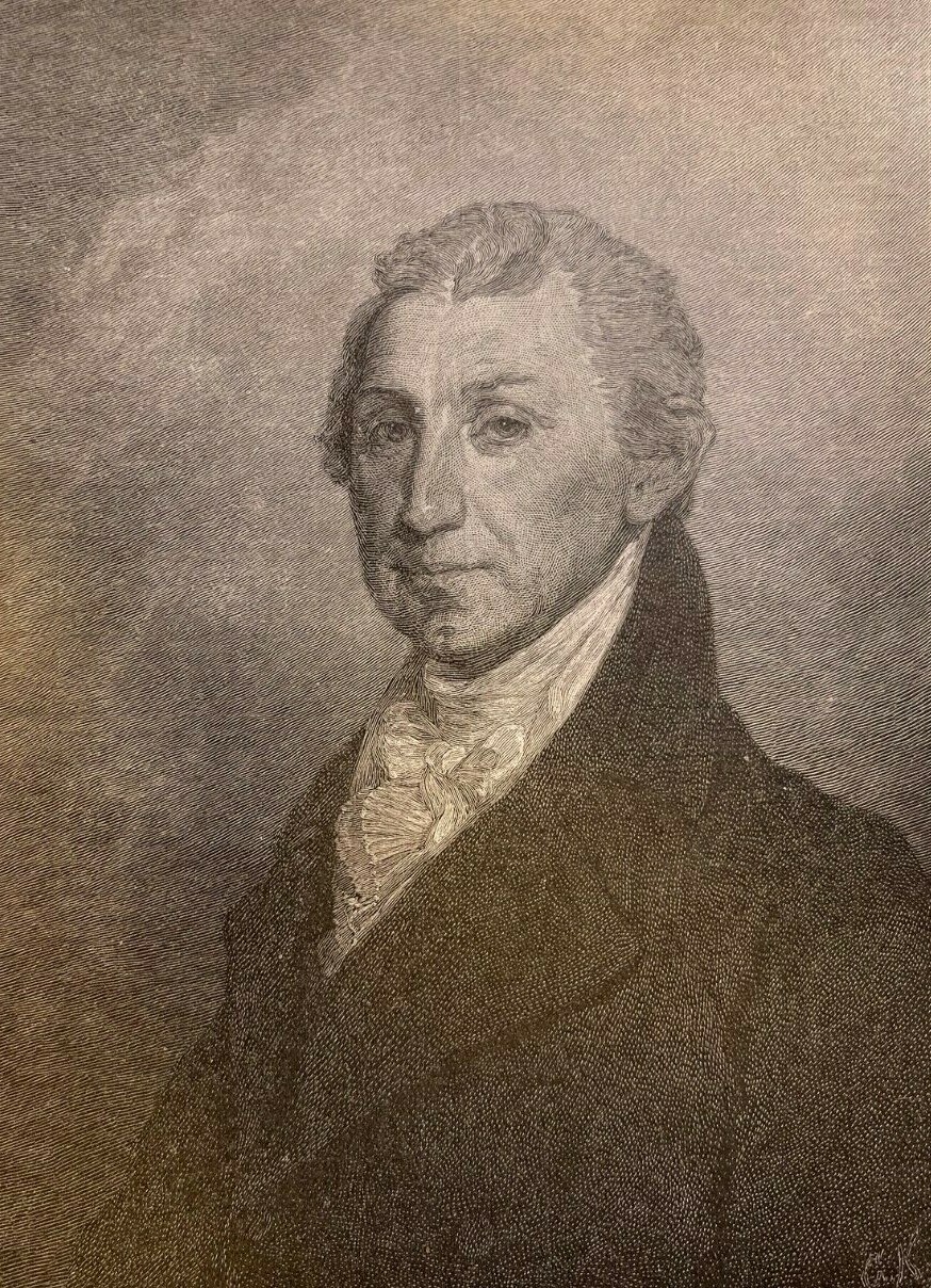 1884 Vintage Magazine Illustration President James Monroe