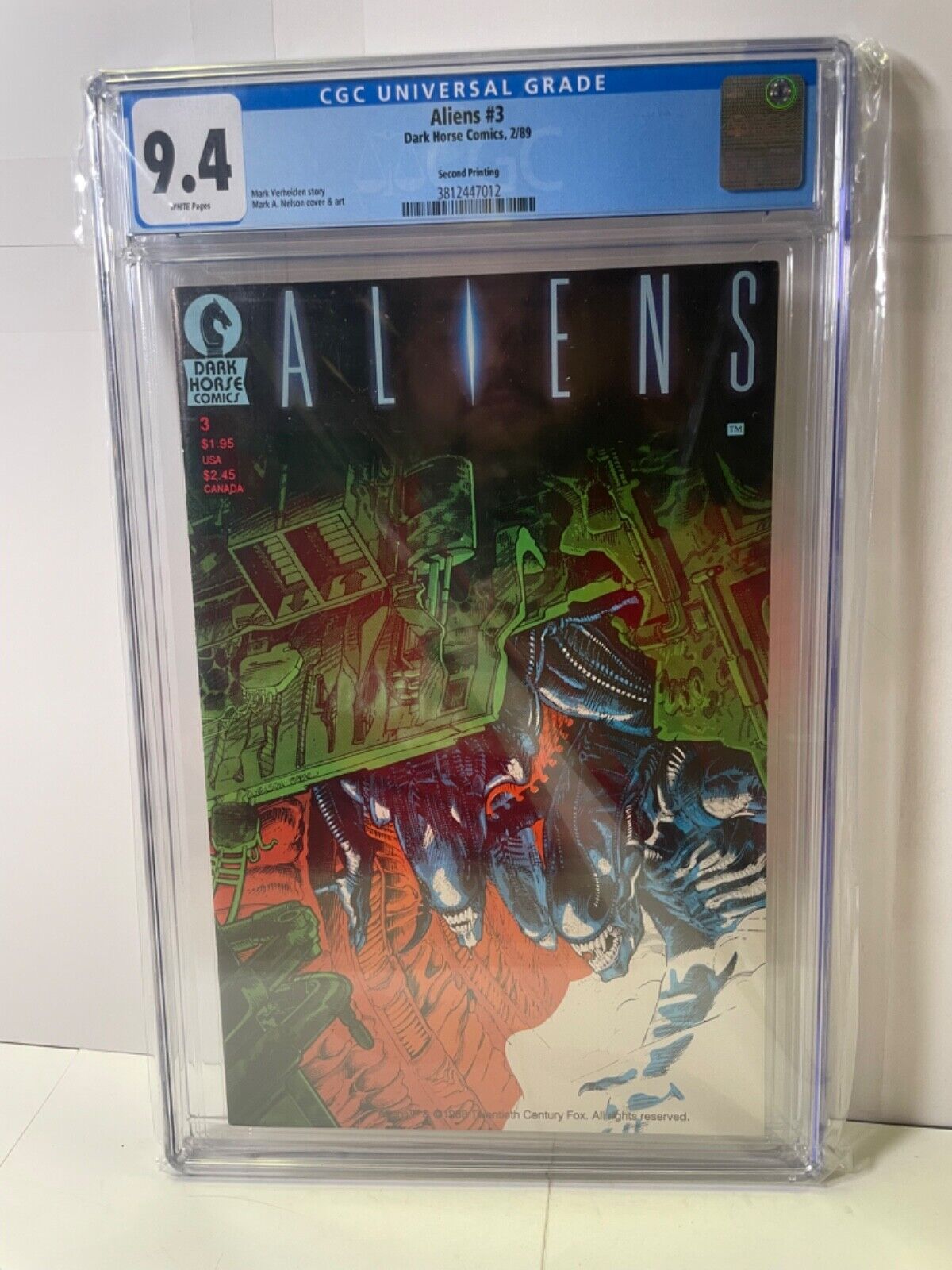Aliens #3 CGC 9.4 NM 1989 Dark Horse Comics