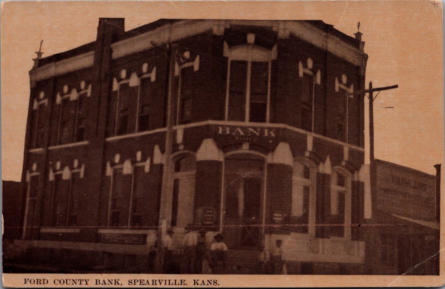 Vintage RPPC Ford County Bank Spearville Kansas Early 1900s Main Street Scene Vintage RPPC Ford County Bank Spearville Kansas Early 1900s Main Street Scene