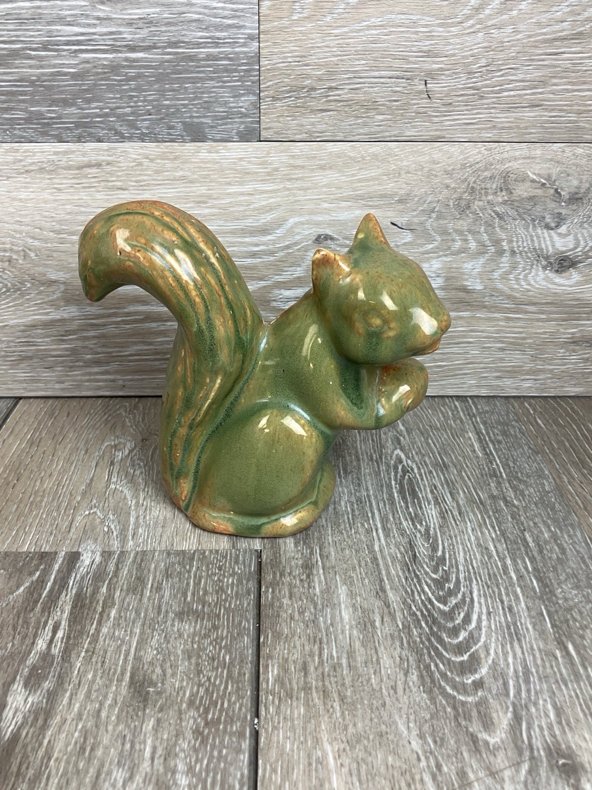 Squirrel Succulent Cactus Planter Pottery Unique 5 1/4” Tall