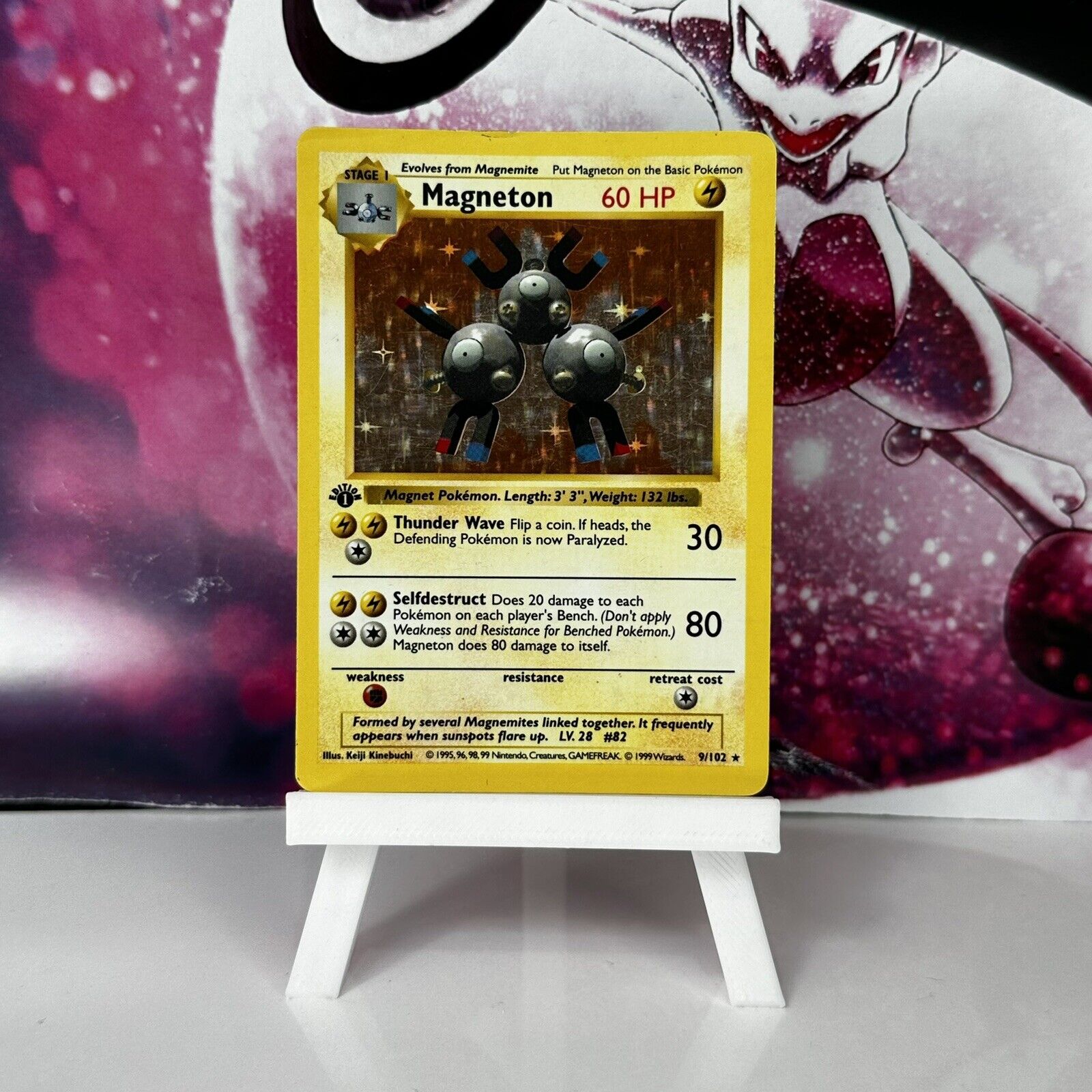 Pokemon Cards: Base Set 1st Edition Rare Holo: Magneton 9/102