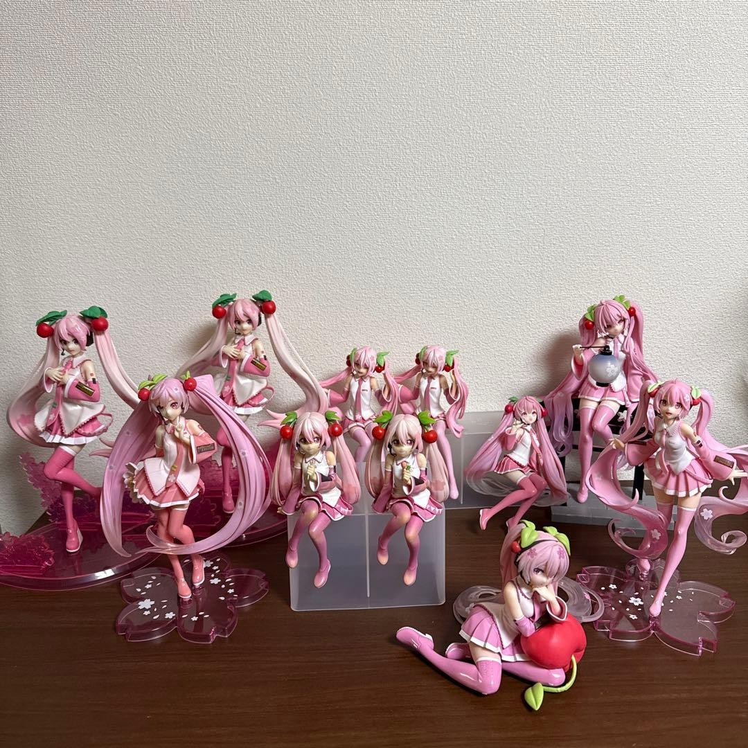Hatsune Miku Sakura Miku Figure Lot of 11 Authentic Collectible Anime Figures