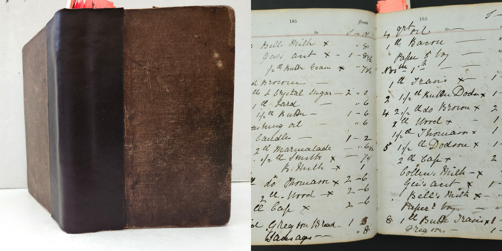 c1850 antique HOUSEHOLD handwritten COOKBOOK RECIPE REMEDY ACCOUNT BOOK
