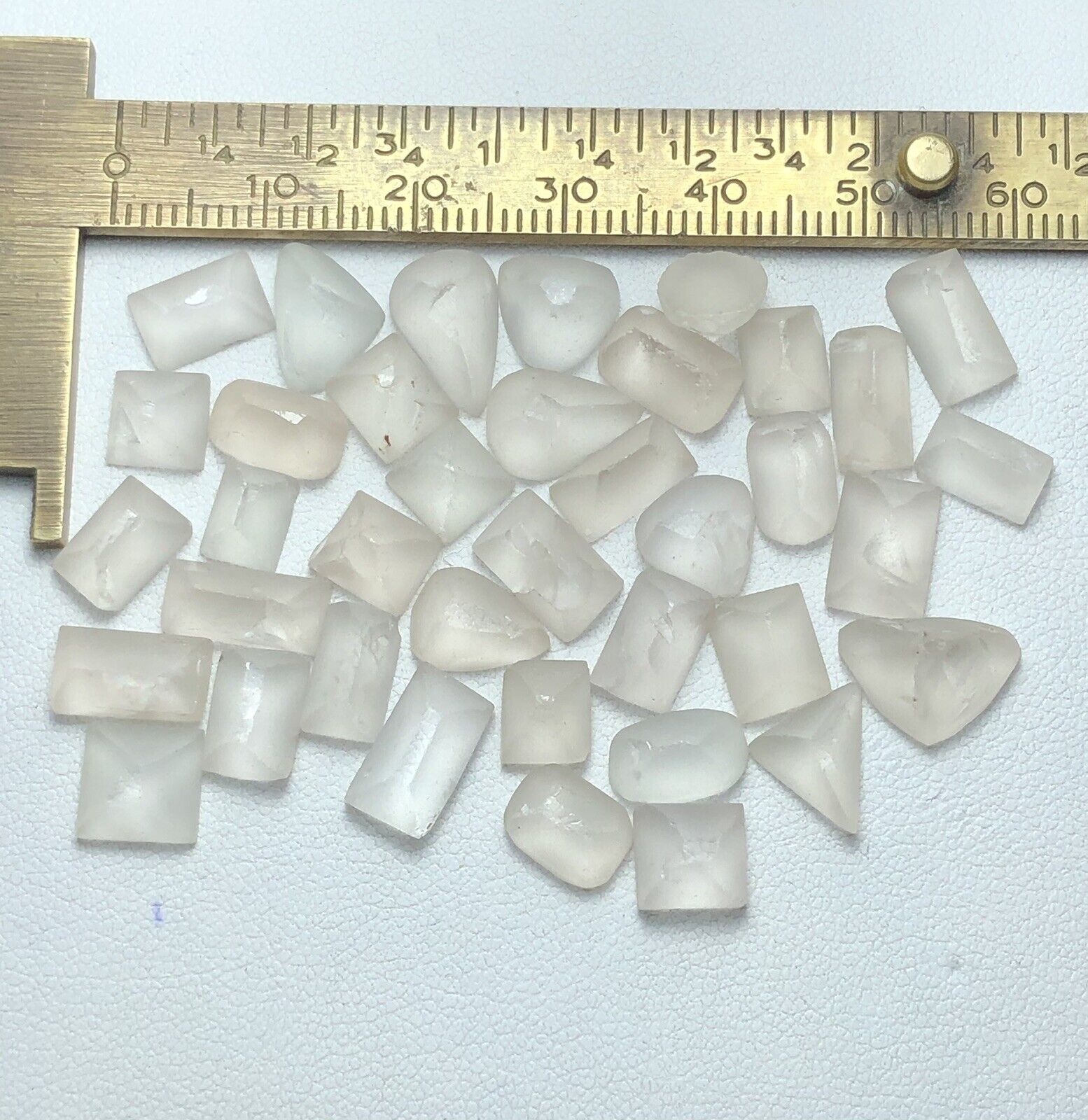 138 Crt / 38 Piece / Natural Morganite Preformed Shapes, Ready For Faceted Gems