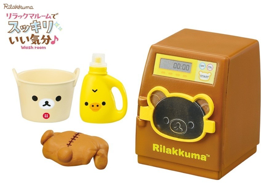 Re-Ment Rilakkuma Room Wash Room Feeling Refreshed and Good Mini Figure Toys Set