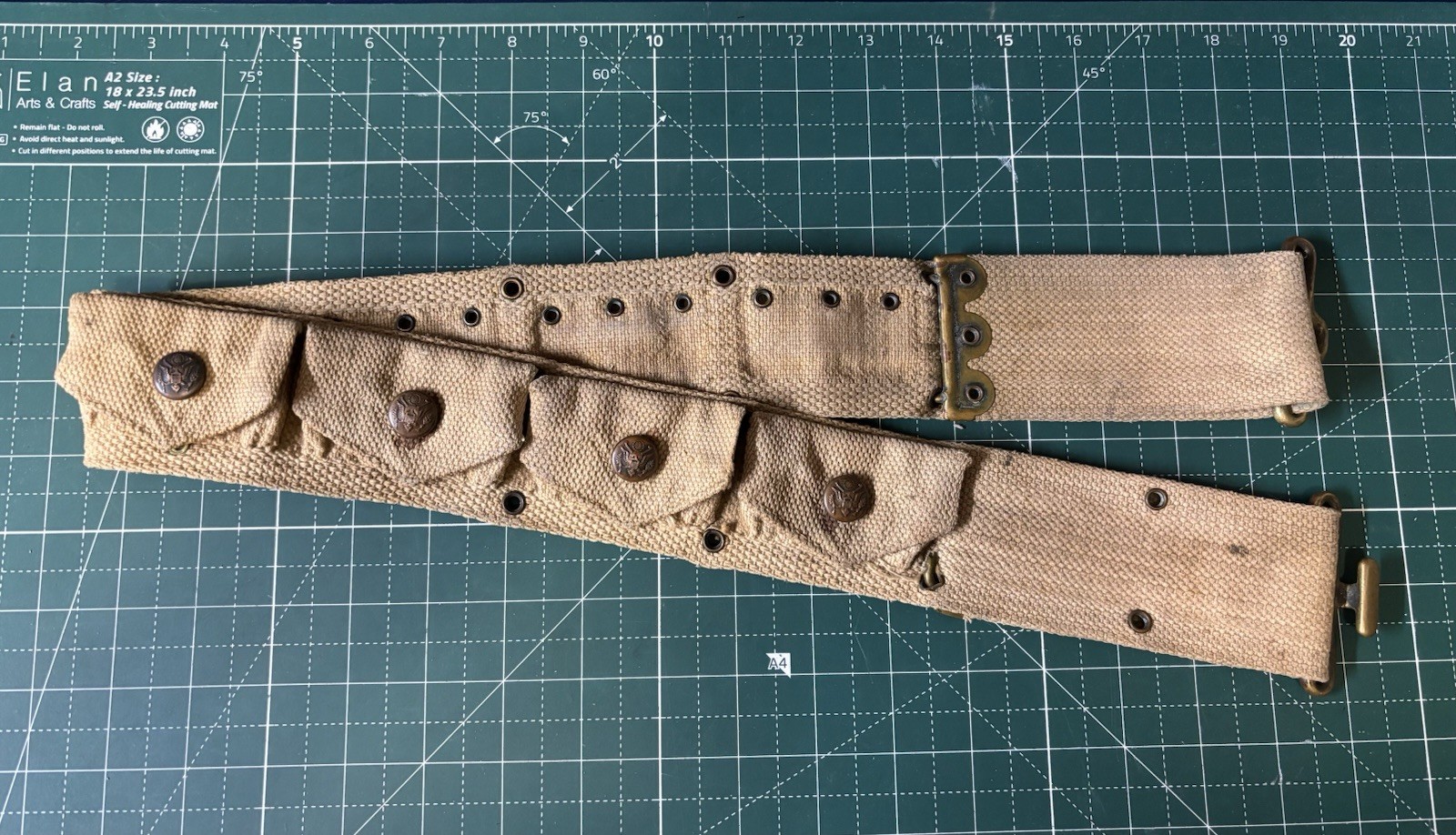Pre WW1 Ultra Rare US Army Eagle Snap Revolver Ammo Belt 