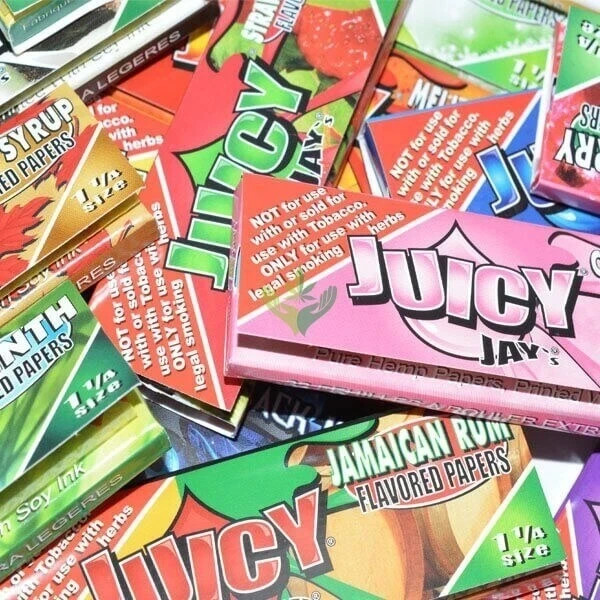 6x Juicy Jay's Rolling Papers Flavored KING SIZE Variety Bundle 