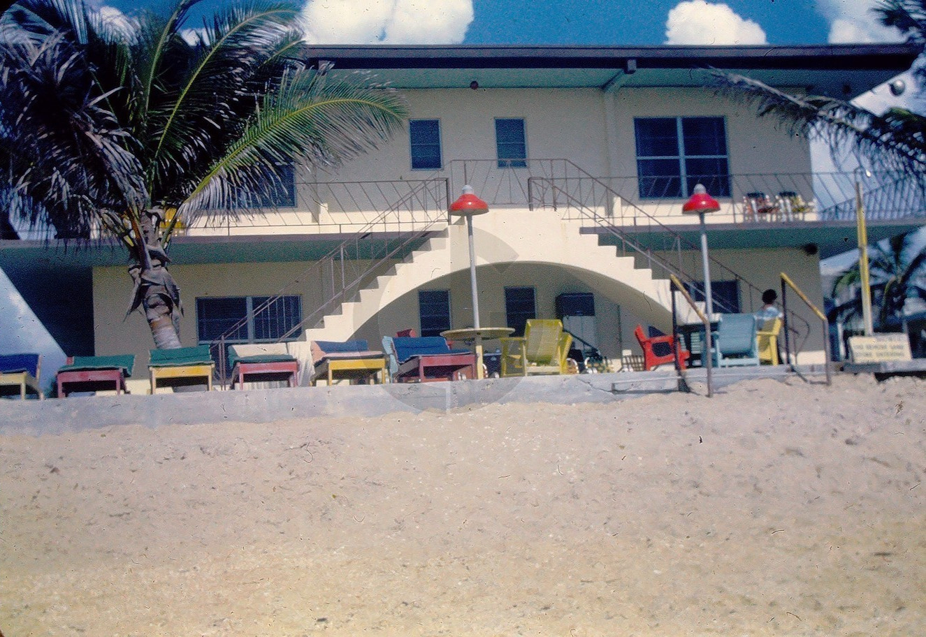 Miami Modern/Deco Motel or Apartments,  Miami Beach Florida #A 1950\'s 35mm Slide